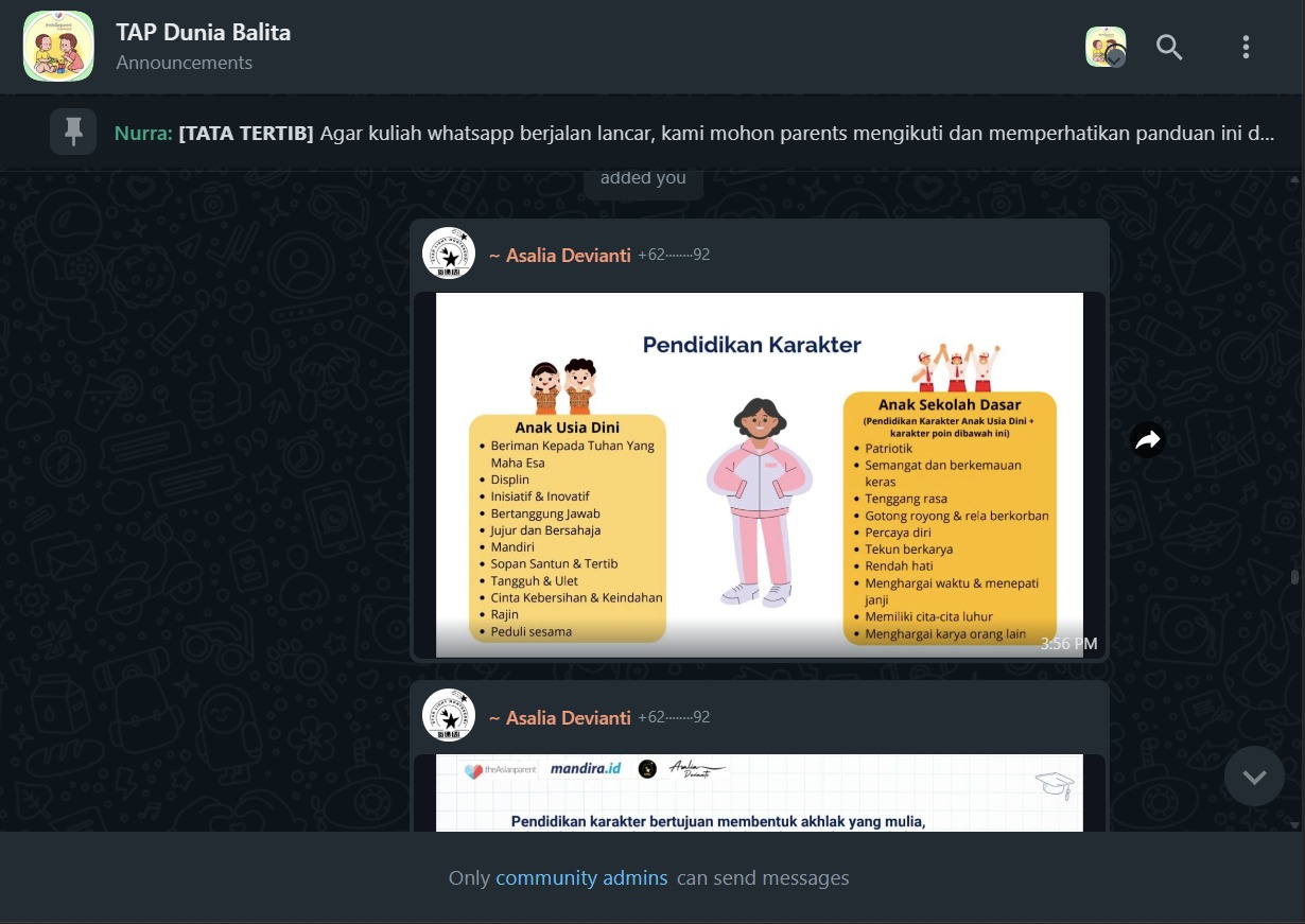 Kuliah Whatsapp Mandira.id x The Asianparent