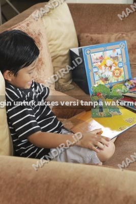 Membaca buku picture book